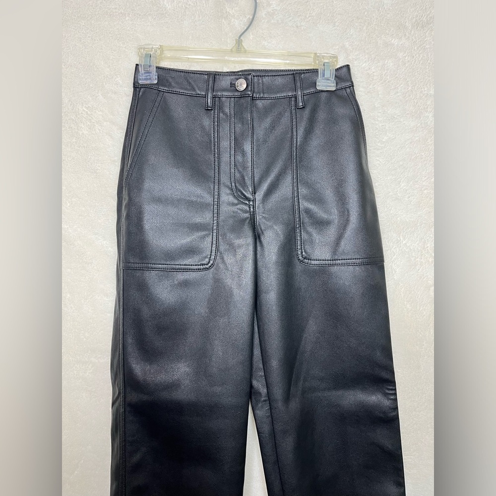 Wilfred Free Lucy Pants Black High Waisted
Vegan Leather Straight Leg Size 0 - Picture 2 of 12